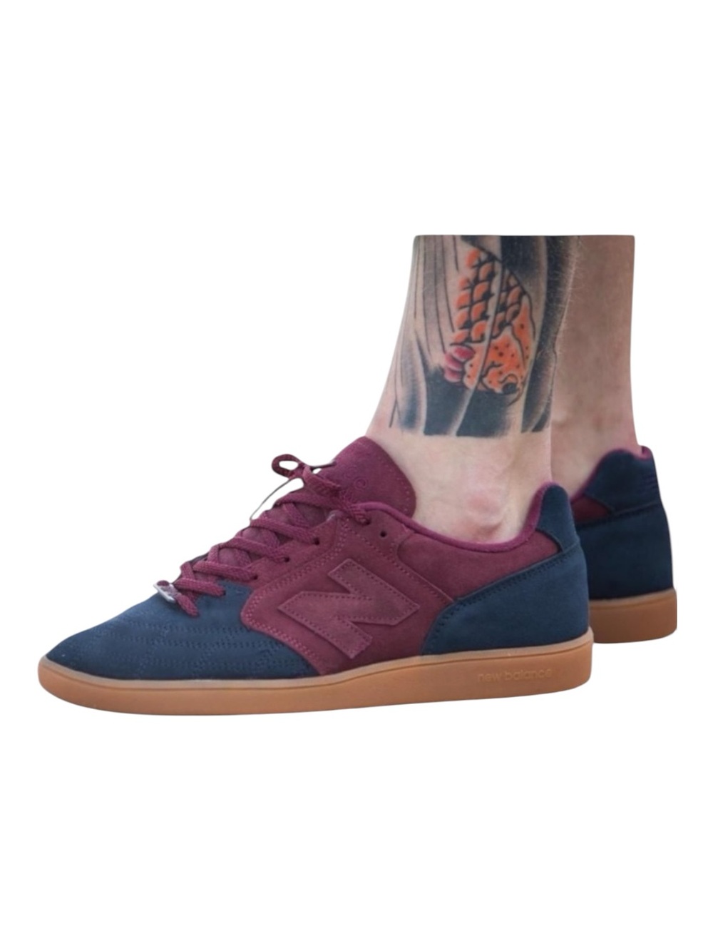New Balance EPIC TR BLUEBERRY Suede Sneakers Mens Size 11.5 Maroon & Navy - Picture 4 of 16